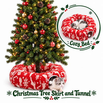 Christmas Tree Skirt & Cat Tunnel