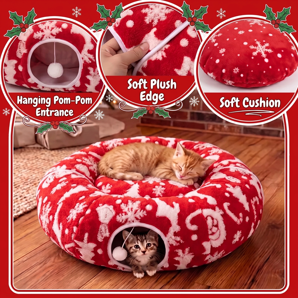 Christmas Tree Skirt & Cat Tunnel