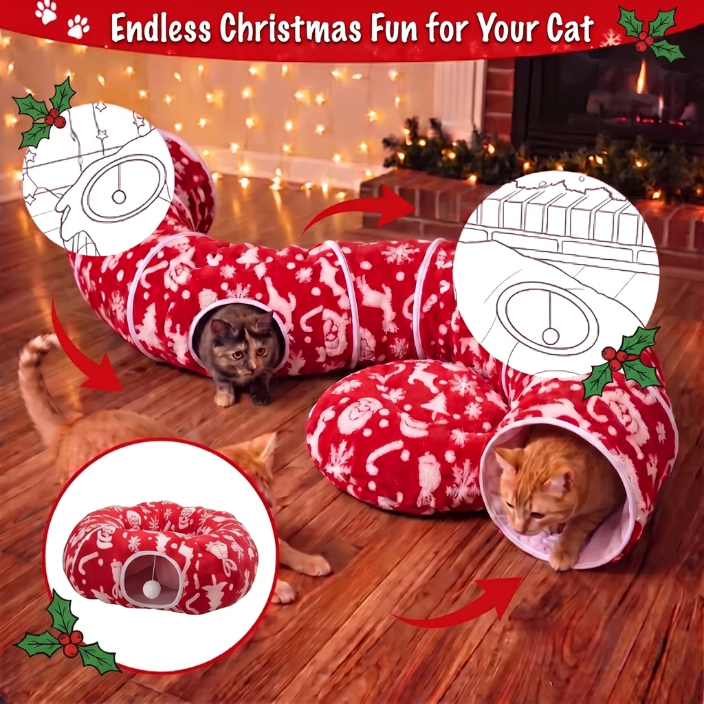 Christmas Tree Skirt & Cat Tunnel